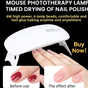 MINI Mouse Nail Lamp for All Year Women  Adult  Family Users  Nail Art Lovers  Advanced Light Therapy Technology  Mini Size  Multiple Light Modes