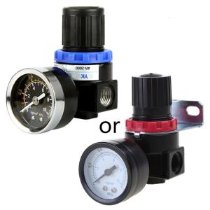 G1/4 Mini-Air Pressure Regulator Adjustable-Pneumatic Reducing Valve with Gauge Fits for Compressor AR2000 BR3000 BR4000