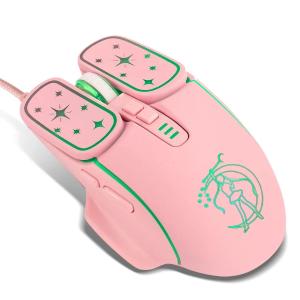 Chuột chơi game USB Chuột chơi game công thái học có đèn nền RGB Chuột có dây thể thao điện tử 7D cho máy tính xách tay PC Gamer2026