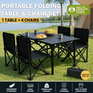 Folding Table Set Camping Table Outdoor Picnic Multi-Purpose Practical Aluminum Folding Table