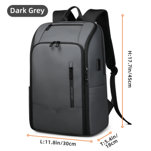 Hk Casual Travel Backpack for Men Waterproof 15.6 inch Laptop Backpack With USB Port High Capacity Business Backpack Daily Commute Work Bags