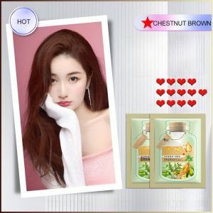 Effective Gray Hair Coverage Hair Color Cream Moisturize Hair Coloring Liquid Pouch Bag Soothing