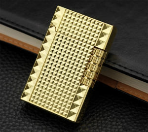 BẬT LỬA DUPONT HỌA TIẾT KIM CƯƠNG M-9 VÀNG BẠC - XÀI GAS