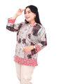 Atasan Batik Blouse Big Size Wanita Lengkap L-XL-2L-3L-4L-5L-6L-7L Model Blus Jumbo Seragam Batik / Atasan Batik Big Size Formal / Pakaian Model Batik Kantor Kerja Formal LD 140. 