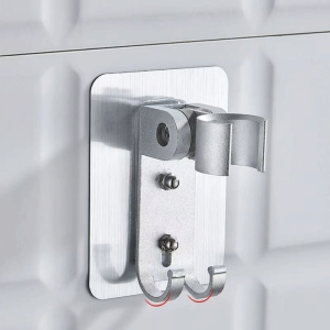 ขาแขวน shower bracket ตัวยึดฝักบัว ขอแขวนฝักบัว รุ่นไม่ต้องเจาะผนัง ปรับองศาได้  อลูมิเนียม ไม่ต้องเจาะ ขอแขวนติดผนัง