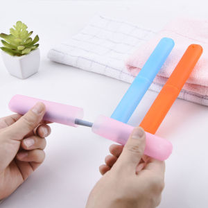 Home bathroom accessories sets portable stand for toothbrushes box trip hiking Camping toothbrush protect new