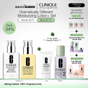 [8.8 Exclusives] Clinique Dramatically Different Moisturizing Lotion+ Set (Worth $171) Pick your variant - Gel  Lotion or Jelly