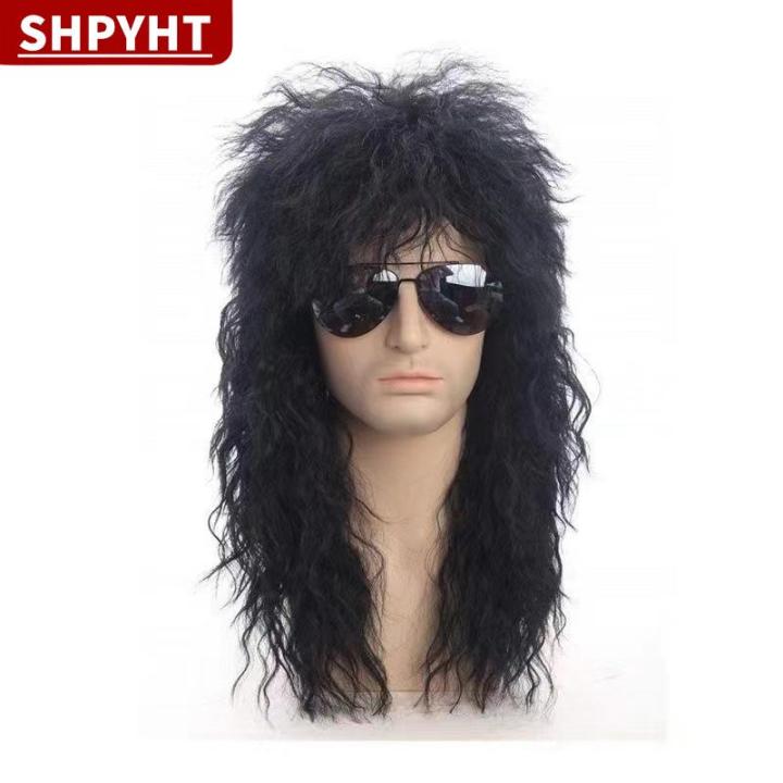 [COD] SHPYHT TOY 1 Piece Mullet Wig Long Curly Hair Wig Kiss Wig 80s ...
