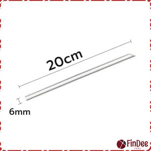 FinDee หลอดดูดน้ำ แบบแก้วใส ปลายเฉียง ใช้ดื่มชานม ชาไข่มุข ความยาว 20 cm glass straw
