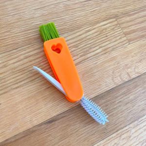 Multipurpose Water Bottle Cleaning Brush 3 in 1 thermos cup cover brush roove cleaning brush