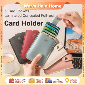 Pull Card Bag Leather Coin Purse Multi-card Slot Pocket Wallet Card Holder Pouch Storage Bag