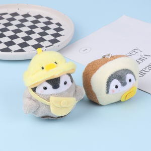 Minwen กระเป๋านักเรียนรูปเพนกวินขนาดเล็กน่ารัก1ชิ้นจี้ตุ๊กตาของเล่นอะนิเมะสำหรับเด็กจี้ห้อยพวงกุญแจของขวัญวันเกิดสำหรับเด็กผู้หญิงผู้หญิง