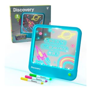 Discovery Light-Up Drawing & Creative Art Toys | Doodle Projector Light Art Station / Neon Glow Tablet Light-Up Art Board