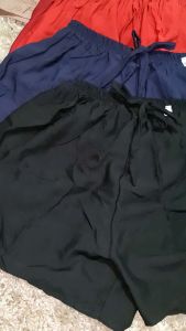 PLUS SIZE BOHO CHALLIS SHORTS PLAIN XXL