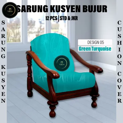 Sarung Kusyen Bujur 6 Design Double Zipper (12 IN 1) / Sarung Sahaja / Cushion Cover / STD & JKR / 6 Seater-6 Backrest
