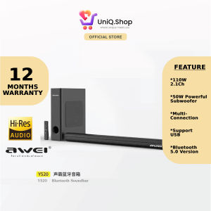 AWEI 110W Home Theater Stereo Soundbar with Subwoofer | Y520 HiFi Audio Bluetooth Speaker USB Player System