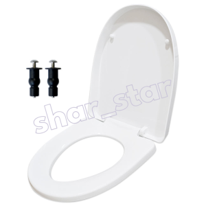 Indoor Home Hard Toilet Seat Cover Lid Large Silent Soft Close Universal Fit Anti Slip Bathroom Seat