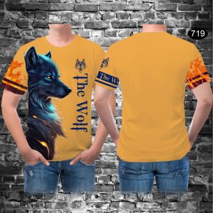 BAJU KAOS SERIGALA/T-SHIRT THE WOLF/KAOS BERMOTIF SERIGALA API/ATASAN PAKAIN PRIA DISTRO OUTIFT PRIA WANITA TRENDY TERLARIS TERMURAH KEKINIAN/KAOS OVERSIZE/KAOS JEPANG