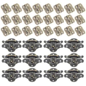 Antique Styles Decorative Door Latches With Butterfly Hinges Heavy Type Iron Decorative Hardwares For Door And Trunks