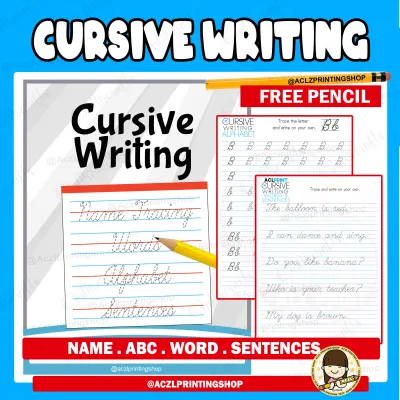 CURSIVE WRITING WORKSHEET FOR KIDS ( 70 PAGES ) - ACZLPRINTINGSHOP