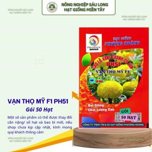Gói 50 Hạt Vạn Thọ Mỹ F1 PH51 – Vàng Chanh Cổ Lùn Cao 50–55cm