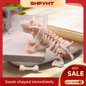 SHPYHT 3D In Tai Con Chó Bộ Xương Bức Tượng Doanh Di Động Búp Bê Máy Tính Để Bàn Trang Trí Phòng Khách Nhà Văn Phòng Trang Trí Quà Tặng