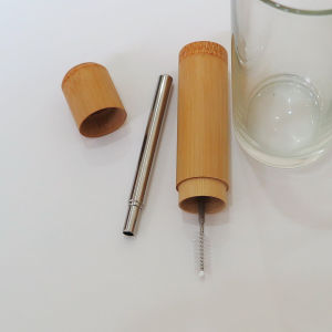 Ống hút Inox cá nhân thu gọn bỏ túi nhiều màu vỏ hộp bằng tre thân thiện môi trường tạo phong cách riêng -  Shop Tiện Ích Vượt Trội