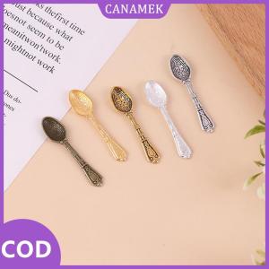 CANAMEK✨ 10 cái bộ thìa dao kéo mini cổ điển Đồ chơi Bộ đồ ăn thu nhỏ Nhà búp bê