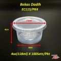 BENXON EC Bekas Dadih Jelly 100Pcs Cup Dadih Small Round Container Kecil 2oz 4oz 6oz 8oz Bekas Sos Puding jelly cup with lid. 