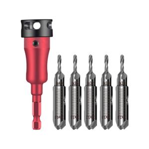 Reversible 8mm 10mm Countersink Drill Tool Kit with Convertible Chamfer Attachment and Precisions Depth Control