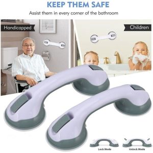 Suction Grab Bar Rail Suction Cup Armrest Safety Handrail Bathroom Door Vacuum Handle Non-slip Bathroom Railing Bath Tools