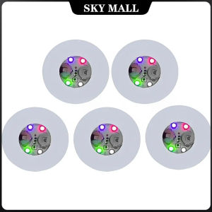 10pcs 6cm LED Acrylic Crystal Coaster Light LED Glass Coaster For Cocktail