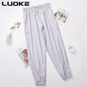 Luoke Large Yoga Fitness Pants Casual Loose Running Fitness Pants Milk Silk Womens Sports Pants