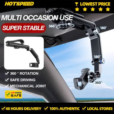 1080° Rotatable Car Sun Visor Phone Holder for 4-7 Inch Cell Phone Car Mount Bracket