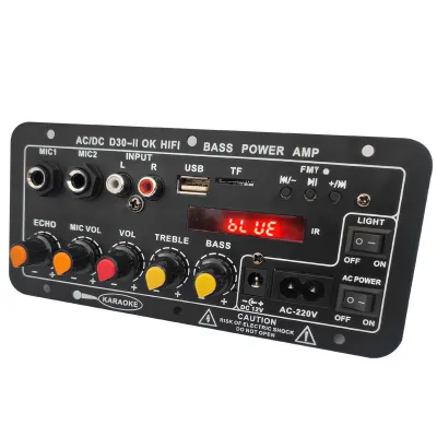 (Dikirim Dari Jakarta) 5 Inci 220V Mobil HIFI Bluetooth Bass Penguat Daya Amplifier Digital Stereo Mobil Bluetooth 2.1 Hi-Fi Bass Amplifier Home Auto Stereo Subwoofer Penguat Suara Speaker
