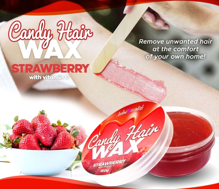 CANDY HAIR WAX Strawberry Flavor , cold wax hair removal , cold wax