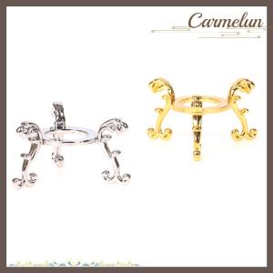 [Carmelun] ทองชุบแสดงอัญมณีไข่สนับสนุนฐานคริสตัล Ball Stand Holder เครื่องประดับ