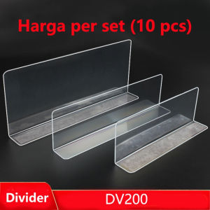 Sekat Pemisah Plastik Divider DV200 Panjang 200MM Alat Display Toko