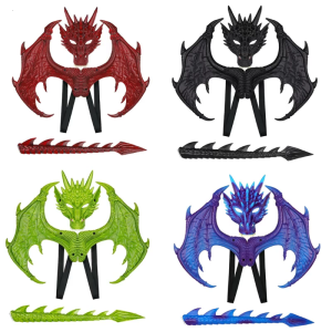 Angel Wings Dragon Costume For Kids Dragon Wing Tail Mask Set Cosplays Costume Halloween Dragon Costume Angel Wings