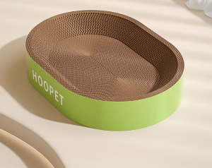 Hoopet Cat Scratch Bowl - Durable Long Lasting Scratcher Interactive Play Toy Eco-Friendly (Circle / Oval )