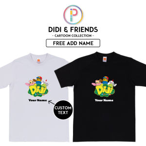 [Adult/Kid] Didi & Friends Cute Cartoon Graphic Anime T-shirt Baju Birthday Hari Jadi Family Theme Custom Nama Name