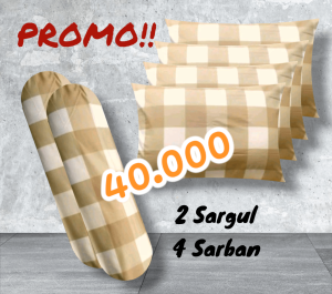 NEW Termurah Paket 4 Sarung Bantal Dan 2 Guling Motif Kotak Easthetic Korea TERBARU DAN TERMURAH