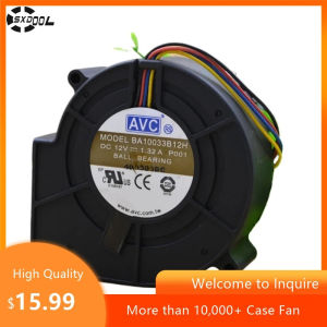 97mm Blower Fan for AVC BA10033B12H 12V 1.32A 9cm 9733 4-Wire Turbo Blower Dual Ball Bearings - High Airflow Efficient Cooling
