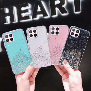 DKHORSING Luxury Glitter Star Casing for Realme 11 4G 5G 11X 11NFC 11 Pro 11Pro+ New Transparent Silicone TPU Soft Phone Case Realme11 NFC Back Cover Realme 11 Pro 2023 With Fashion Cute Mirror Bracket