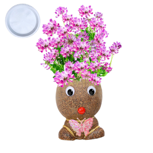 Grass Head Room Decor Children Growing Grass Doll Toys Indoor Office Table Plant Decor