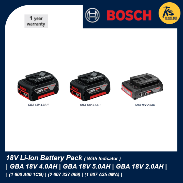 BOSCH 18V Battery Pack GBA 18V 2.0AH GBA 18V 4.0AH GBA 18V 5.0AH