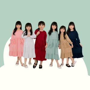Lucuna Zena - Gamis Anak Perempuan Size 2-10 Tahun Baju Muslim Cewek