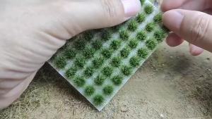 FFBH 120PCS Multicolor Grass Tufts Self-Adhesive Miniature Plant Artificial Flower Cluster DIY Accessories Modeling Materials 9Q4T2