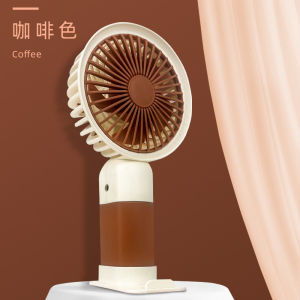 N15 strong wind mini handheld folding fan USB charging with LED display 5 speeds can be used as a mobile phone holder