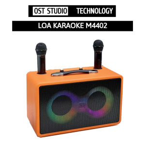 Loa Karaoke M4402 Kèm 2 Micro Cao Cấp Hỗ Trợ Chỉnh Bass Treble. Loa M4402 Công Suất Lên Tới 40W Thiết Kế Cực Đẹp